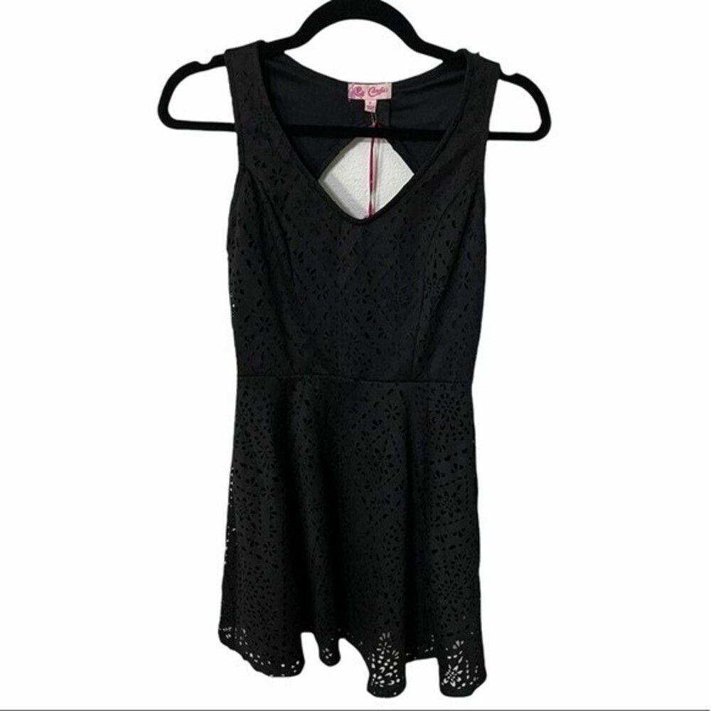 CANDIES dress womens laser cut scuba skater dress small